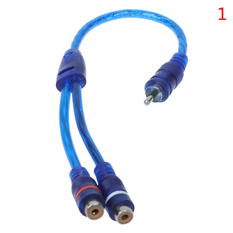 Car MP3 Audio RCA Y Splitter Cable Adapter Cord Converter for Car AUX Amplifier