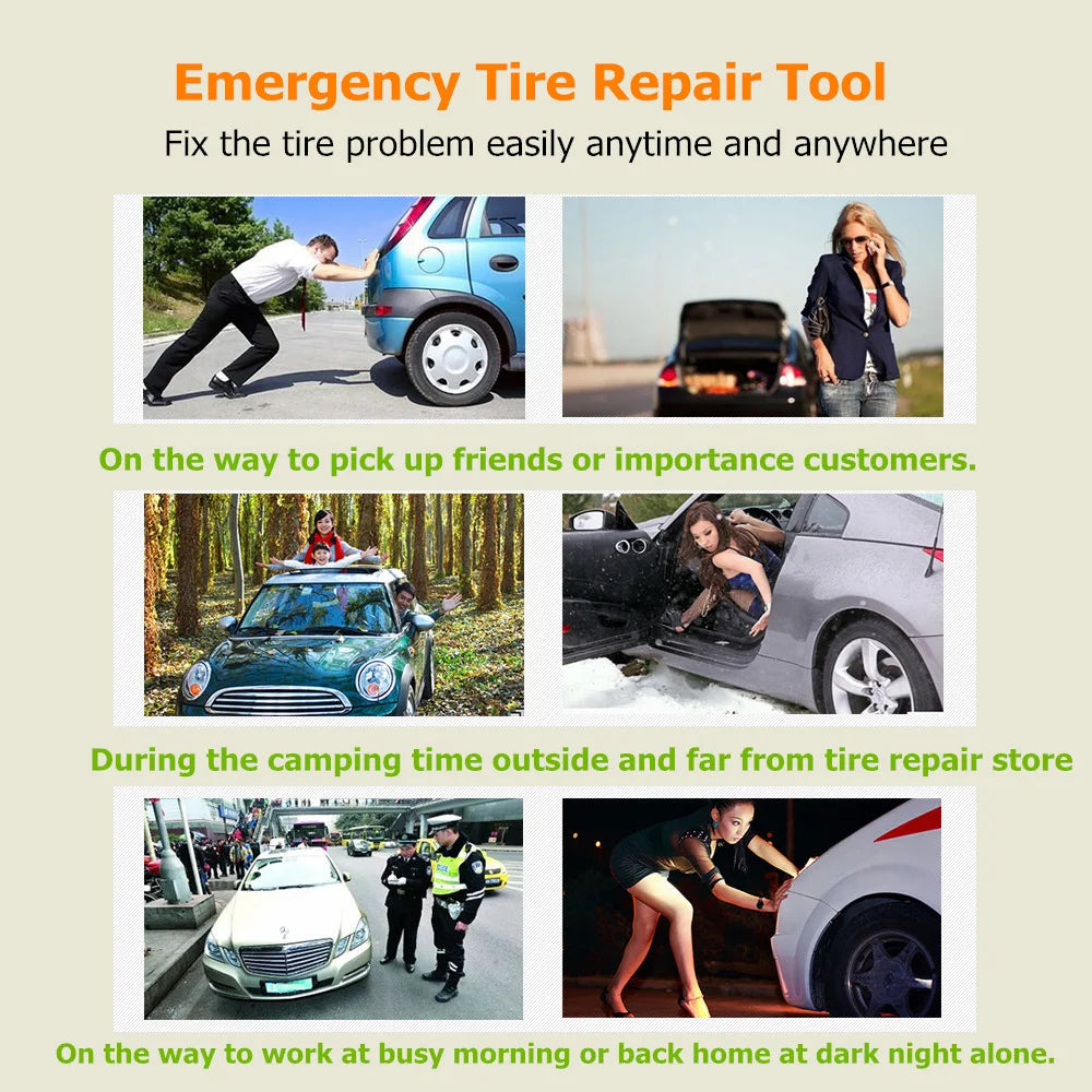 Car Tire Repair Kit Auto Bike Car Tire Tyre Cement Tool Puncture Plug Practical Hand Tools for Car Truck Motorbike