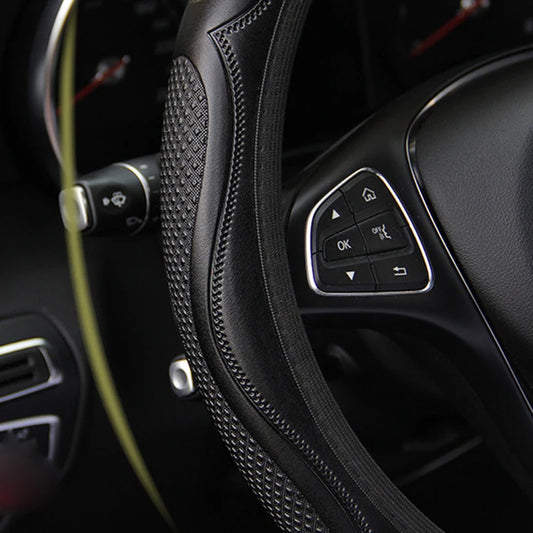 Car Steering Wheel Cover Funda Volante Braid on the Steering wheel Volan Comfortable Durable For 37 38 CM Auto No Inner Ring