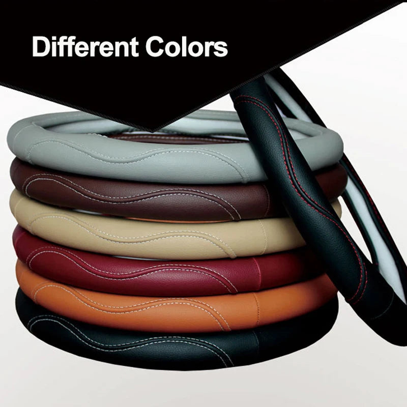 Car Steering Wheel Cover Wrap For Volvo S40 2000 2001 -2010 2011 2012 S60 2000 - 2021 M Size Braid on the Steering wheel Volant