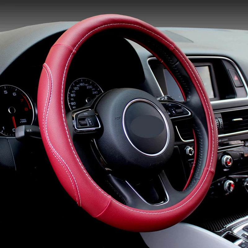 Car Steering Wheel Cover Wrap For Volvo S40 2000 2001 -2010 2011 2012 S60 2000 - 2021 M Size Braid on the Steering wheel Volant