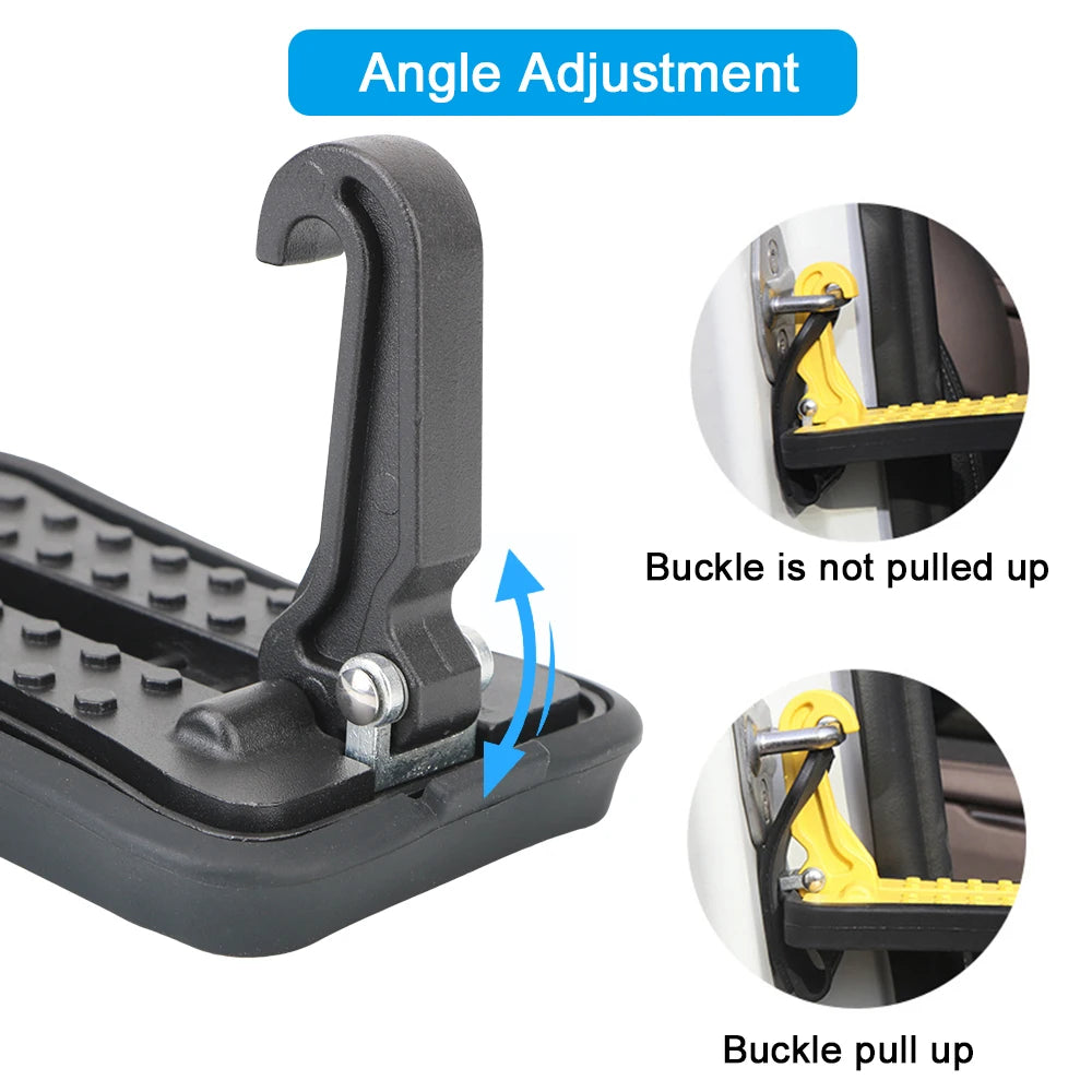 Car Door Step Pedal Auxiliary Foot Pegs Doorstep Universal Auto Rooftop Luggage Ladder Hooked Safety Hammer