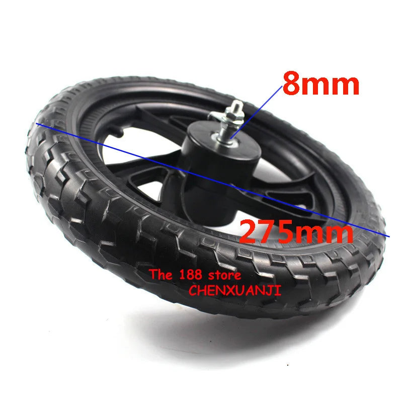 High quality 12 inch solid wheel balancing car sliding non inflatable front and rear plastic s