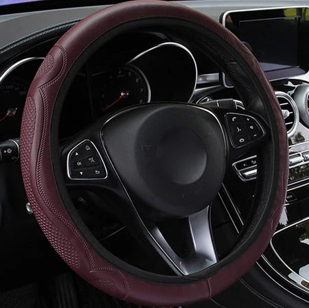 Car Steering Wheel Cover Funda Volante Braid on the Steering wheel Volan Comfortable Durable For 37 38 CM Auto No Inner Ring
