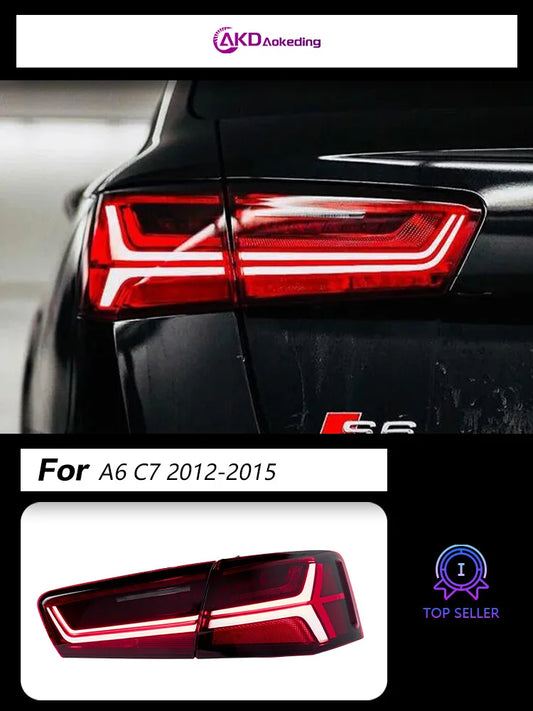 Car Lights for A6 Tail Lights 2012-2016 A6L Classic LED Tail Lamp LED DRL