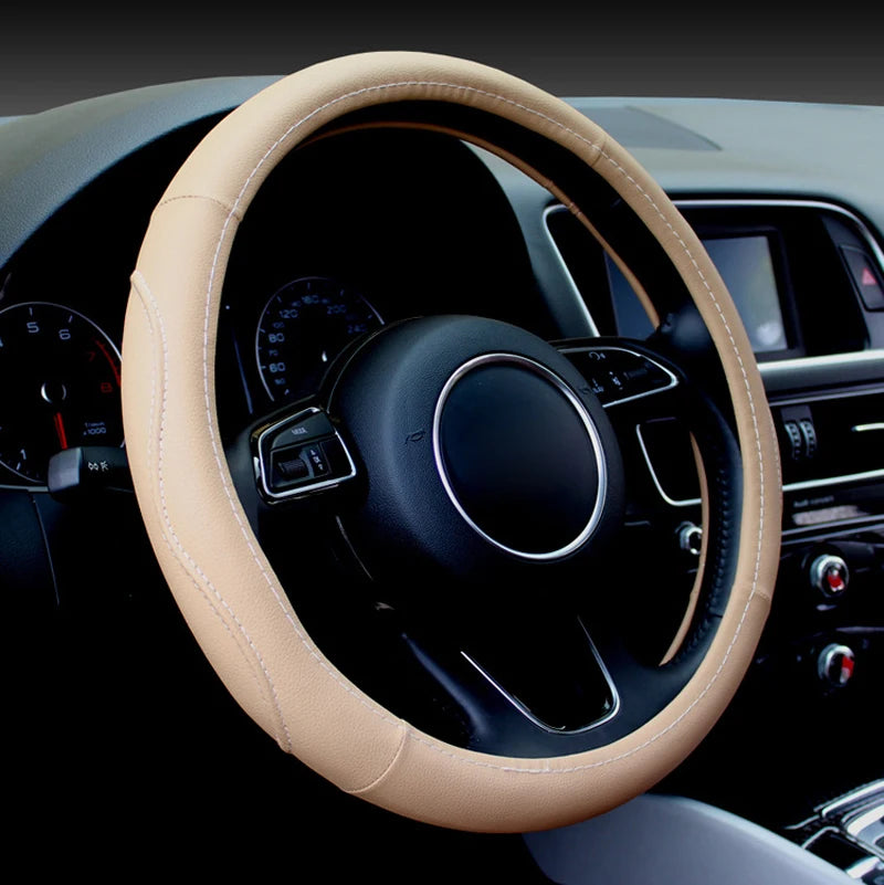 Car Steering Wheel Cover Wrap For Volvo S40 2000 2001 -2010 2011 2012 S60 2000 - 2021 M Size Braid on the Steering wheel Volant