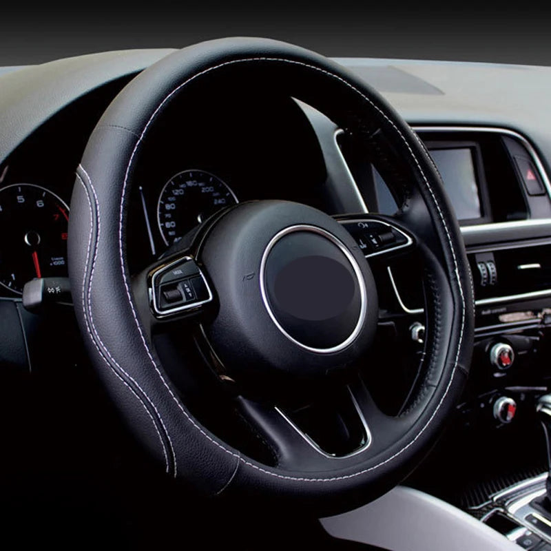 Car Steering Wheel Cover Wrap For Volvo S40 2000 2001 -2010 2011 2012 S60 2000 - 2021 M Size Braid on the Steering wheel Volant