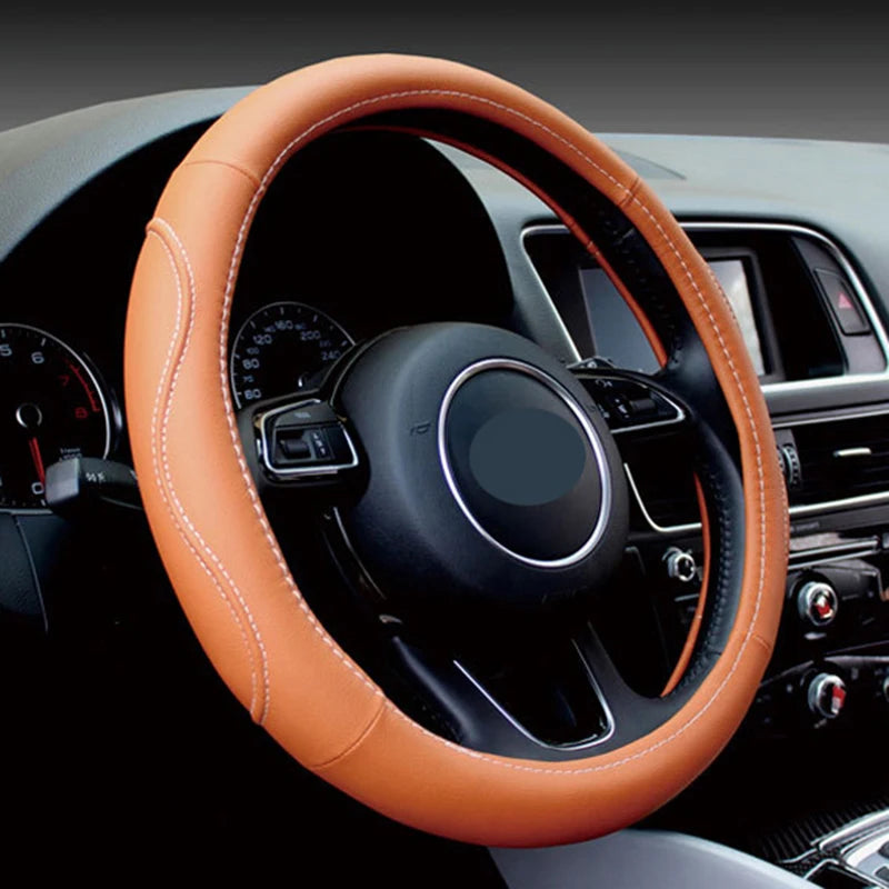 Car Steering Wheel Cover Wrap For Volvo S40 2000 2001 -2010 2011 2012 S60 2000 - 2021 M Size Braid on the Steering wheel Volant