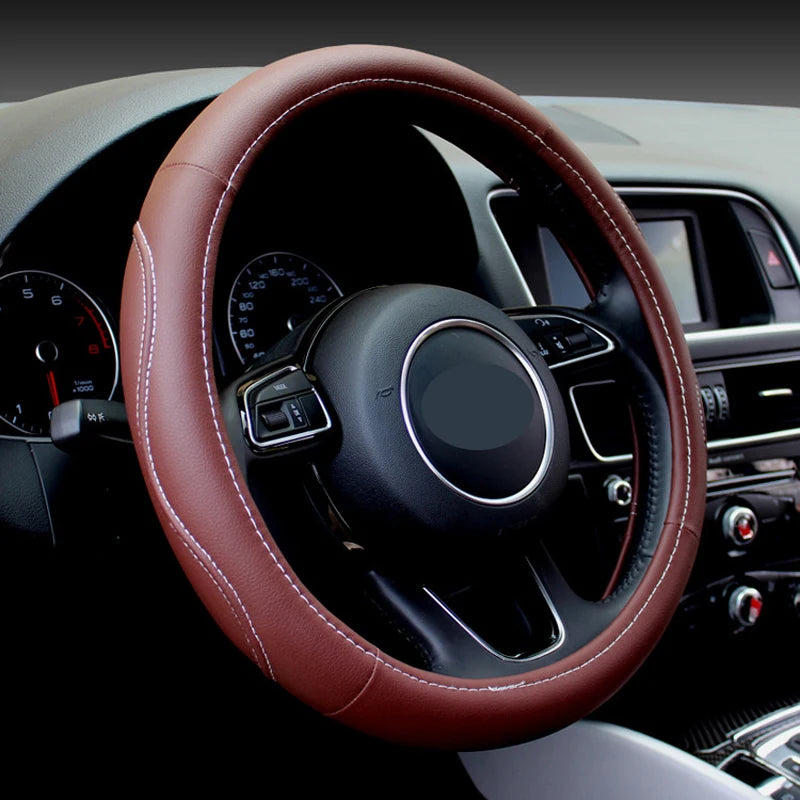 Car Steering Wheel Cover Wrap For Volvo S40 2000 2001 -2010 2011 2012 S60 2000 - 2021 M Size Braid on the Steering wheel Volant