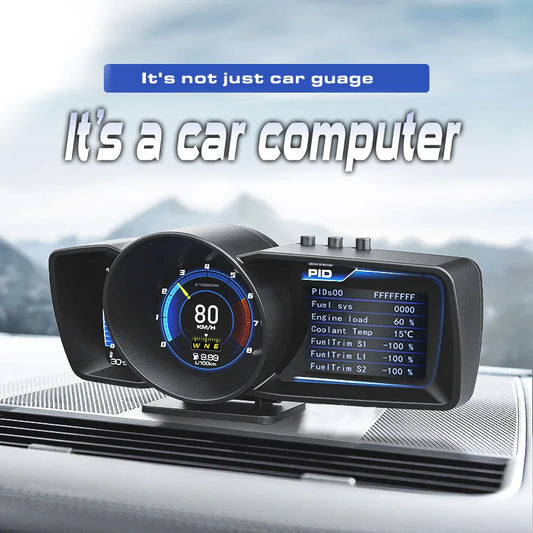 HUD OBD2 Head Up LCD Display Auto Scanner Trip Computer Accelerator Afr RPM Turbo Brake Test For Universal Cars