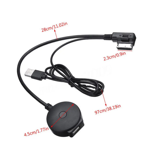 Car Media In AMI MDI Audio Aux USB Female Bluetooth Adapter Audio Cable For Audi A1 A3 A4L A5 A6L A8 Q3 Q5 Q7 TT