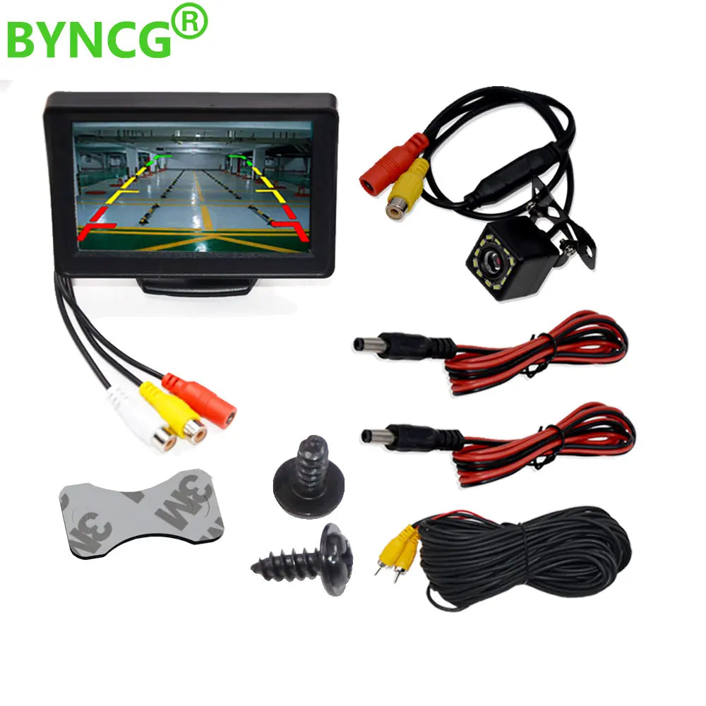 Parking Backup Car Monitor 4.3 inch Screen for Rear View Reverse Camera TFT LCD Display HD Digital Color 4.3 Inch PAL/NTSC