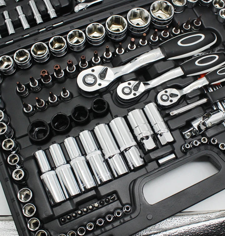 Herramienta Automotriz Mechanics Tools Kit and Socket Set Complete Mechanics Tool Set with Box