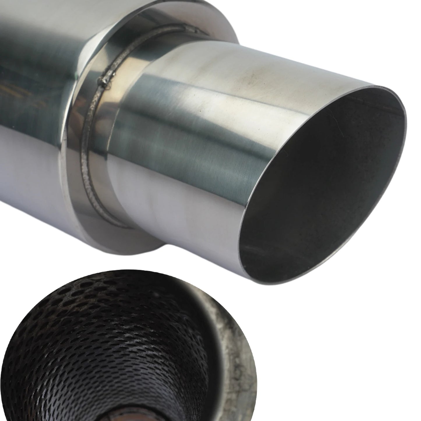 Car Escape Pipe Exhaust Systems Exhuast Muffler Tip Mufflers Turbo Sound Boost Universal 2'' Silencer Tips 201 Staineless Steel