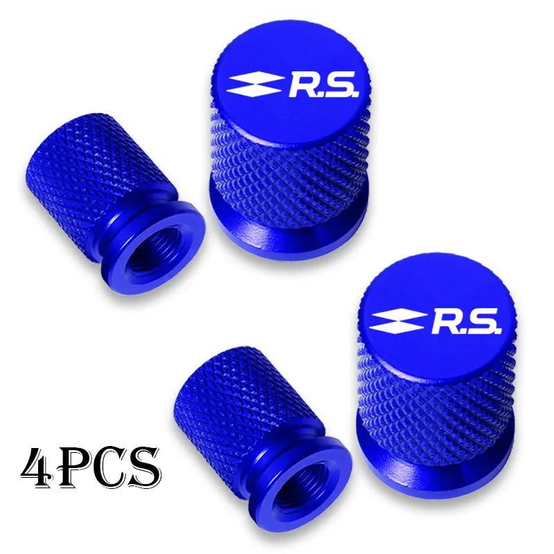For Renault RS Clio Scenic Logan Megane Koleos Sandero Safrane Car Wheel Tire Valve Caps Tyre Stem Covers Airdust Waterproof