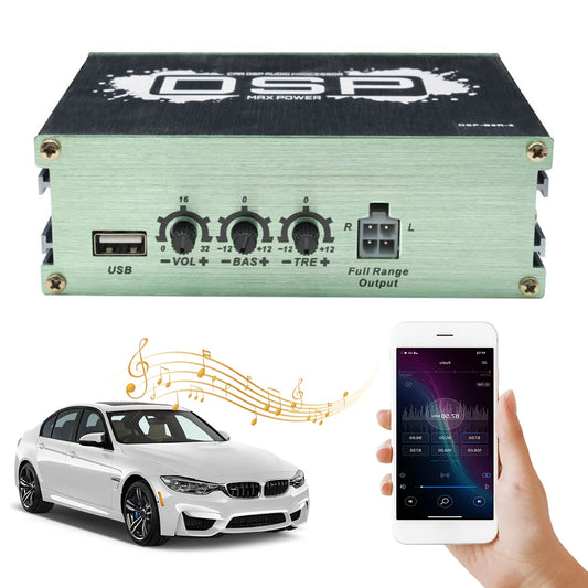 Car DSP Digital Audio Processor 6-Channel Output DSP Car Power Amplifier Audio Digital Sound Processor for Car Audio Enhancement