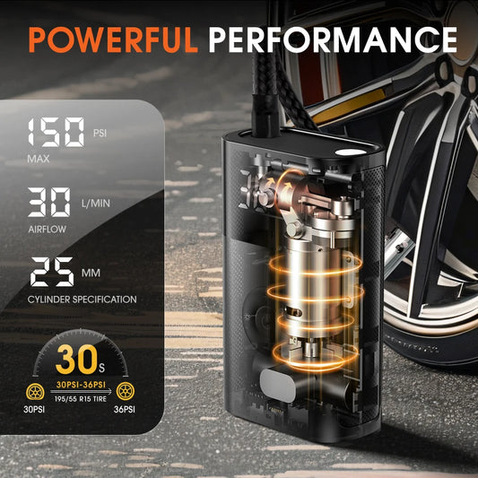 Carsun Digital Display Digital Car Tire Inflatable Pump Portable Electric Wireless Smart Car Inflatable Pump