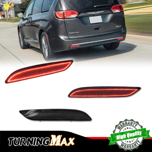 Red LED Rear Bumper Reflector Tail/Brake Lights Rear Fog Lights For Chrysler Pacifica Voyager 2017 2018 2019 2020 2021 2022 2023