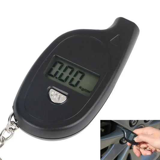 Digital Car Tire Pressure Gauge with LCD Display - Suitable for Cars, Motorcycles - Safety Alarm Feature