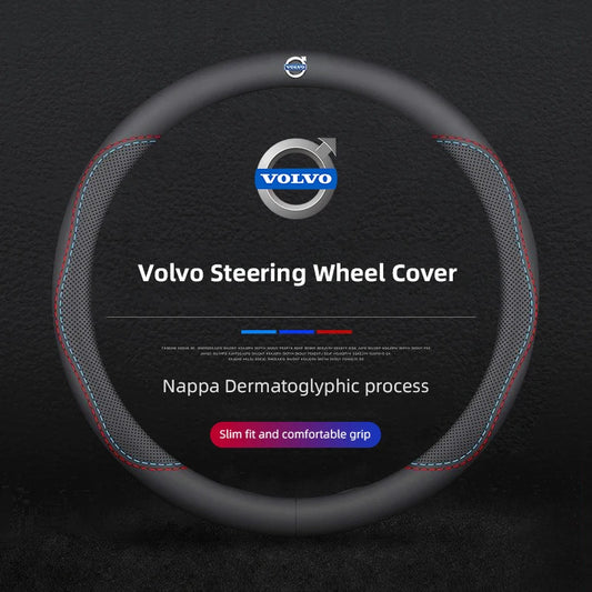 Car Leather Steering Wheel Cover Anti-slip Accessories For Volvo XC40 XC60 V60 V40 XC90 V50 S60 V70 S90 Olestar AWD S80 T6 V90