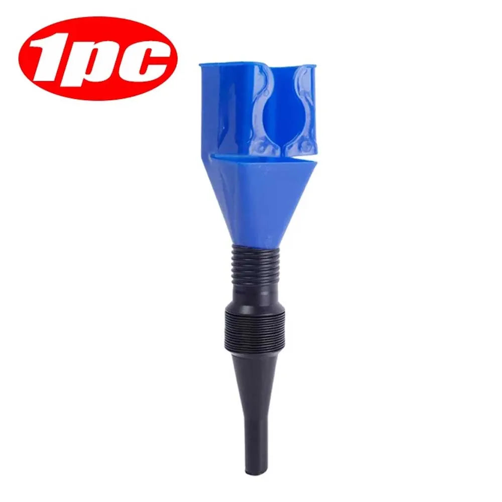1/3Pcs Motorcycle Refueling Funnel Telescopic Car Engine Oil Gasoline Filter Transfer Foldable Plastic Funnels Auto Accessories