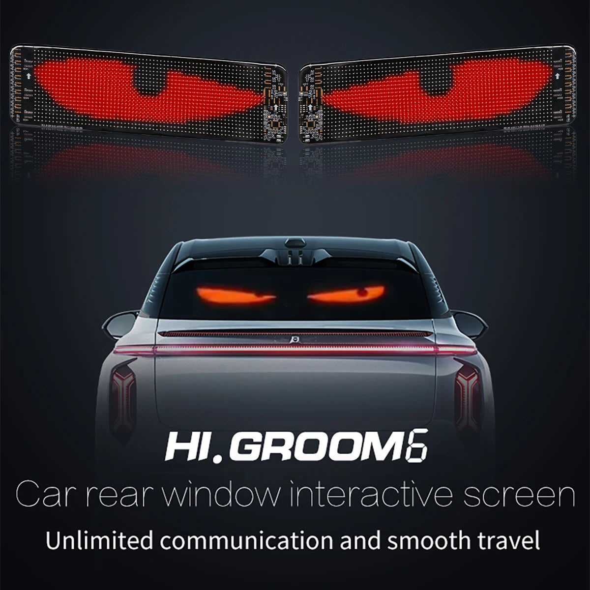 Car Smart LED Display Rear Windshield Interactive Screen DIY Pattern Graffiti Scrolling Text Funny Matrix Pixel Panel APP Cont