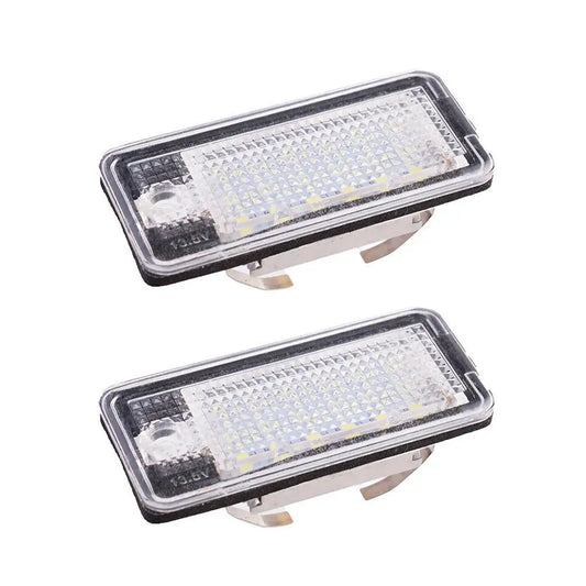 2PCS Rear LED License Plate Light For Audi A3 S3 8P A4 S4 B6 B7 A6 C6 S6 A8 S8 Q7 RS4 RS6 Plus Avant Auto Lamp Light