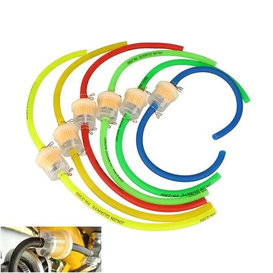 6mm Plastic Fuel Filter with Petrol Line Hose for 49cc 50cc 110cc 125cc 150cc Dirt Bike ATV Honda Yamaha Kawasaki Quad Kart