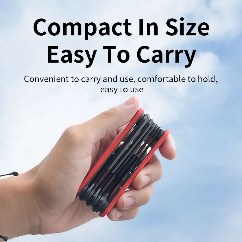 Bicycle Multi-Functional Combination Tool 8 in 1 Multi-functional Repair Tool Highway Bike Loading Folding Tool Repair Bike Hex