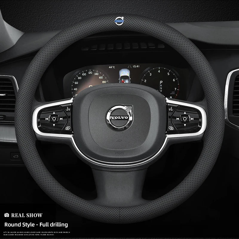 Car Leather Steering Wheel Cover Anti-slip Accessories For Volvo XC40 XC60 V60 V40 XC90 V50 S60 V70 S90 Olestar AWD S80 T6 V90