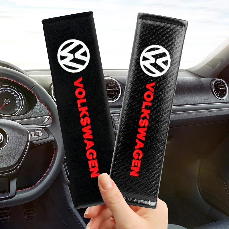 Car Interior Seat Belt Protector Comfortable Breathable Cotton Seat Belt Cover For Volkswagen VW Golf Tiguan POLO TOURAN CADDY