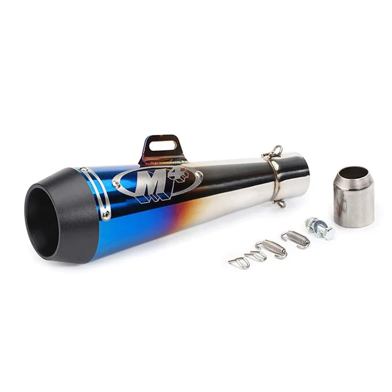 51MM Motorcycle Exhaust Pipe M4 Escape GP Moto Pot Muffler Slip on For Scooter Motocross Dirt Bike Moto 300cc 600cc 1000cc