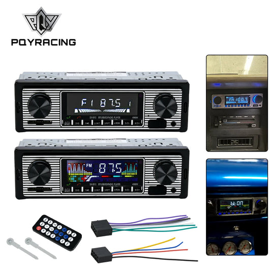 Vintage Car Radio Vehicle Integrated MP3 Player Wireless Bluetooth Multimedia Player AUX USB FM 12V Classic Stereo Audio Player