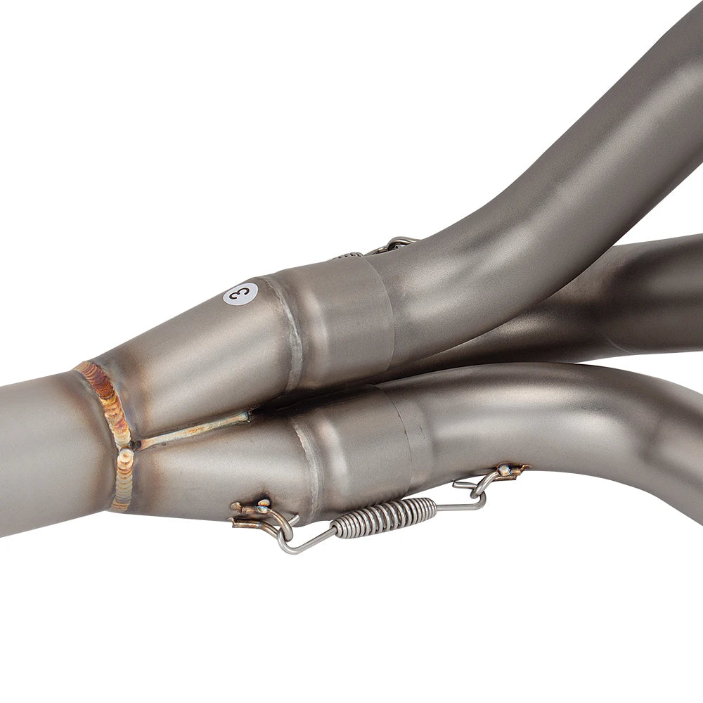 For Triumph TRIDENT 660 Daytona 660 2021-2024 Motorcycle Exhaust System Escape Moto Slip On Front Tube Link Pipe 51MM