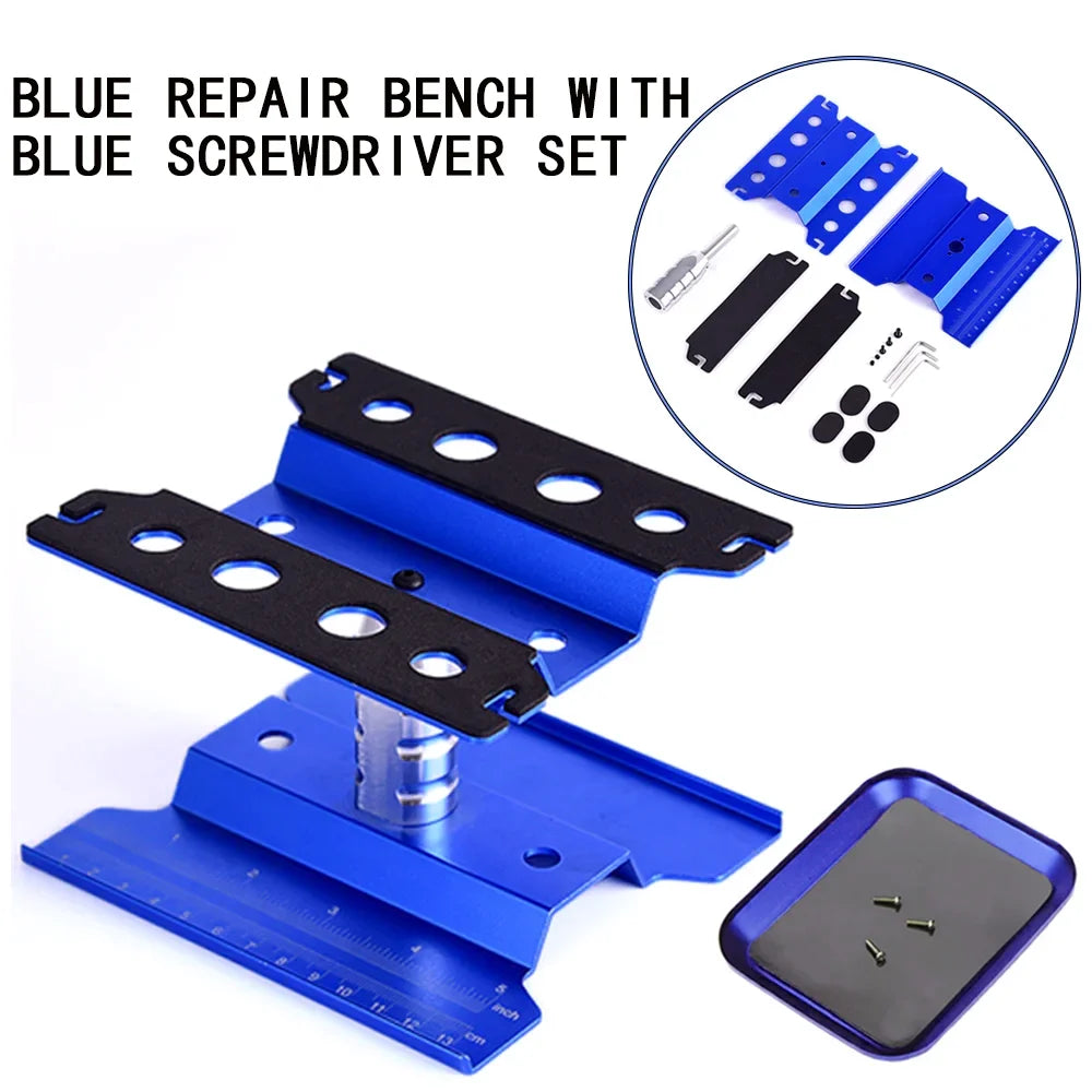 RC Car Tool Lifting Work Stand Mounting Platform 360 Degree Rotating Repair Station For 1/10 1/8 Buggy Crawler Car