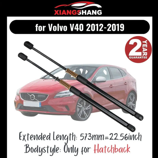 2pcs Rear Damper for Volvo V40 2012-2019 Hatchback With Modified Larger Spoiler WITH SPRING Trunk Boot Gas Charged Gas Struts