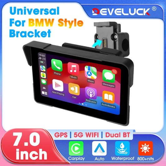 7 inch Portable Digital Motorcycle Dashboard GPS for Motobike Navigation Display Android Auto CarPlay Screen Moto Accessories