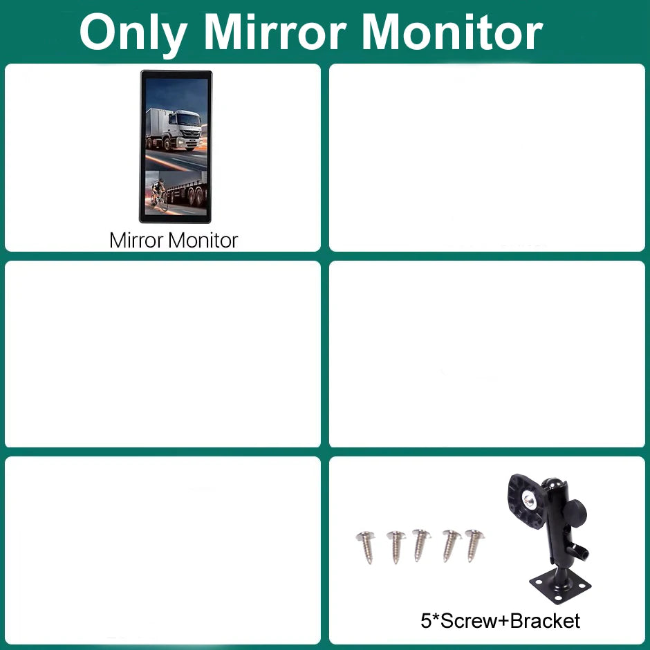 GAYINTT 10.36 Inch AHD BSD Car Side View Vertical Monitor DVR Touch Screen Loop Recording Display For Truck Bus Mirror