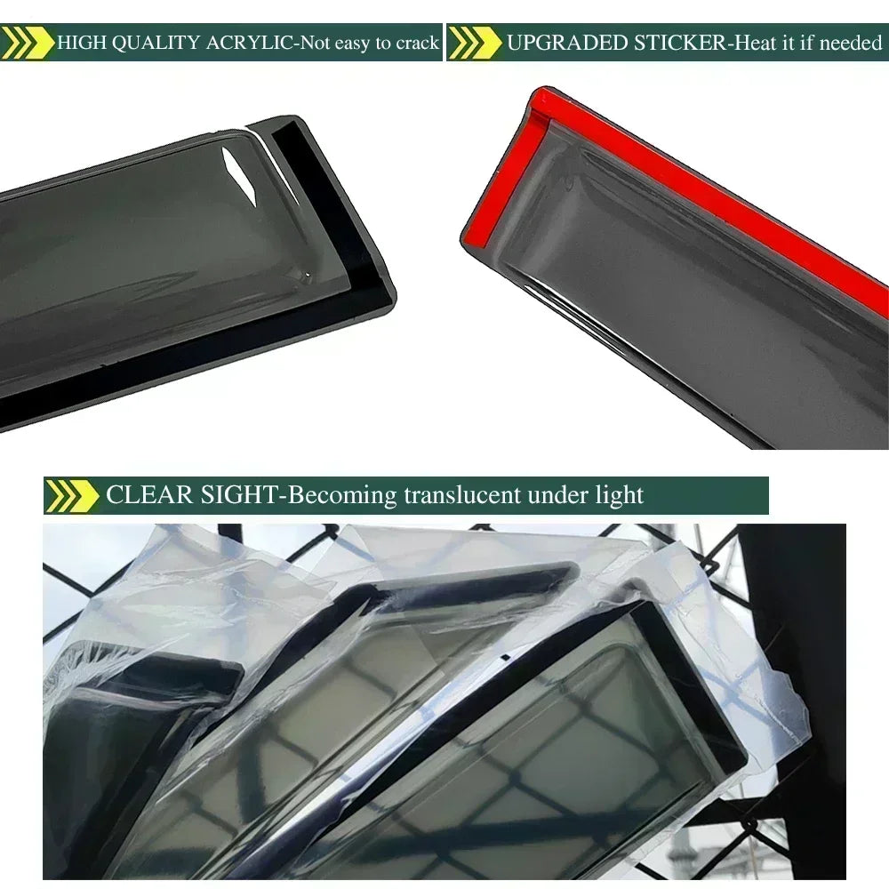Window Visor for VOLVO C30 2008 2009 2010 2011 2012 2013 Wind Deflectors Rain Guards Door Visor Vent Shades Ventvisor Sun Rain