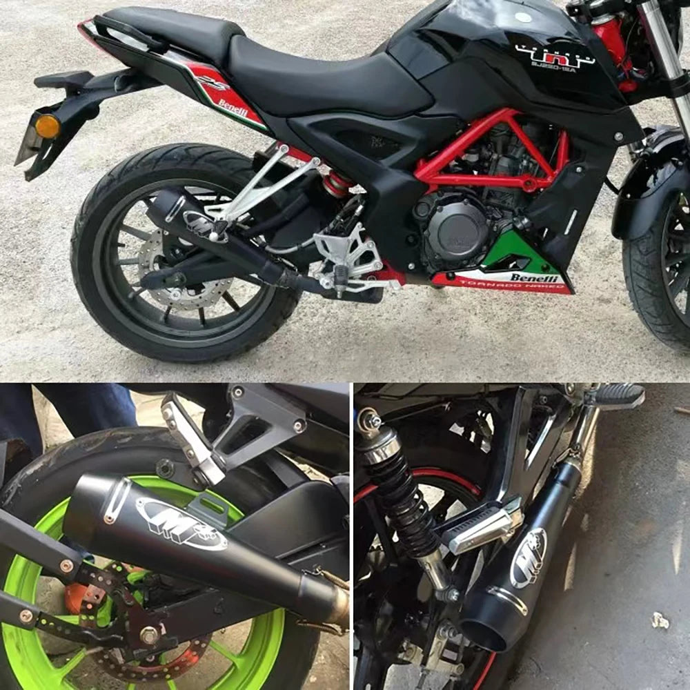 51MM motorcycle exhaust M4 escape  motorcycle pot muffler slide on SUV Motorcycle 300cc 600cc 1000cc for Huanglong 300/600 Z400