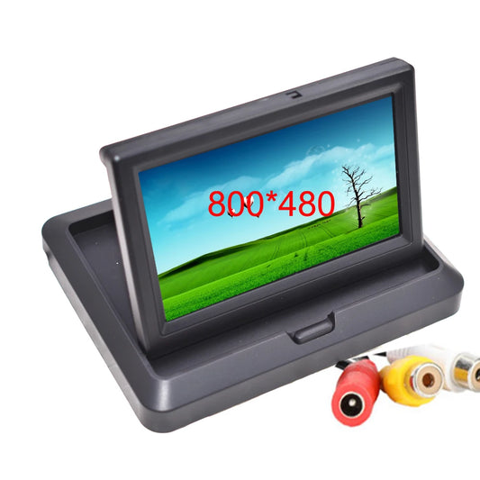 Parking Car Monitor Display Foldable Color TFT LCD 4.3 or 5 Inch Mirror HD Screen for Rear View Camera Backup Reaverse