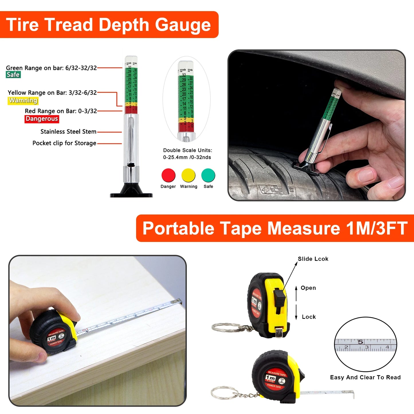 Car Tire Repair Kit With Telescoping Magnet Flashlight Pickup Tool Multi-tool Pliers Pressure Gauge Plugs Roadside Toolbox