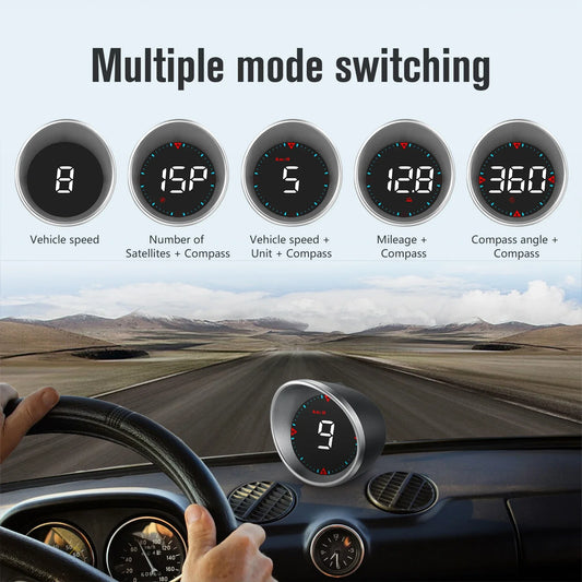 Car HUD Head Up Display with Alarm Digital Dashboard GPS Smart Speedometer for Cars MPH KMH Car Electronics Accessories for Car