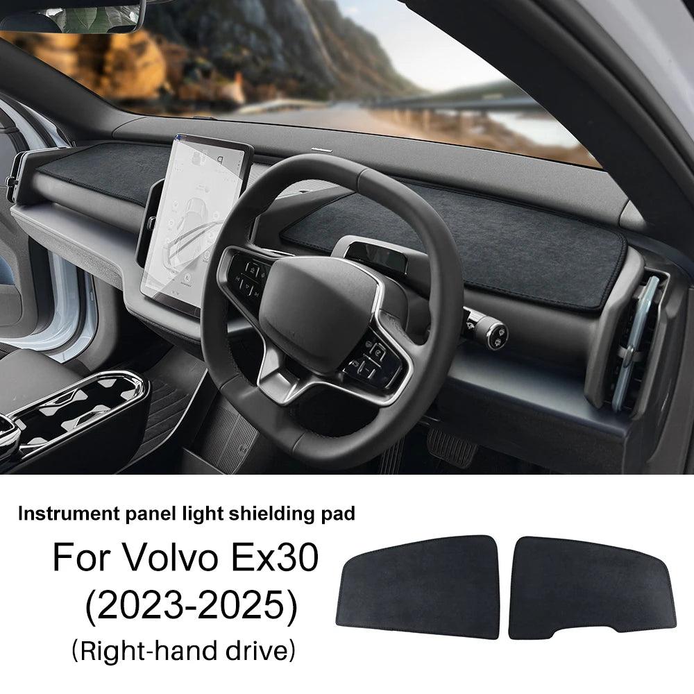 Car Dashboard Cover Pad For Volvo EX30 2023 2024 2025 Sun Shade Avoid Light Mat PU Leather Flannel Anti-UV Accessories LHD RHD