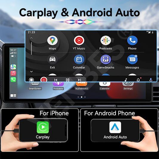 VENBES Car Radio 10.26 Inch Build-in DVR Car Display Carplay Android Auto Multimedia MP5 Player IPS Screen Mirrorlink