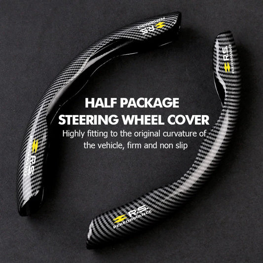 Carbon FiberCar Steering Wheel Ferrule Protective Cover For Renault RS Clio Scenic Logan Megane Koleos Sandero Safrane