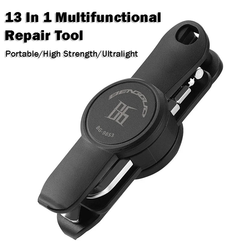 Portable 13 In 1 Repair Tools Multi-functional Road Bicycle Tool High Strength Steel Wrench Ultralight Tire Lever Bike Tools