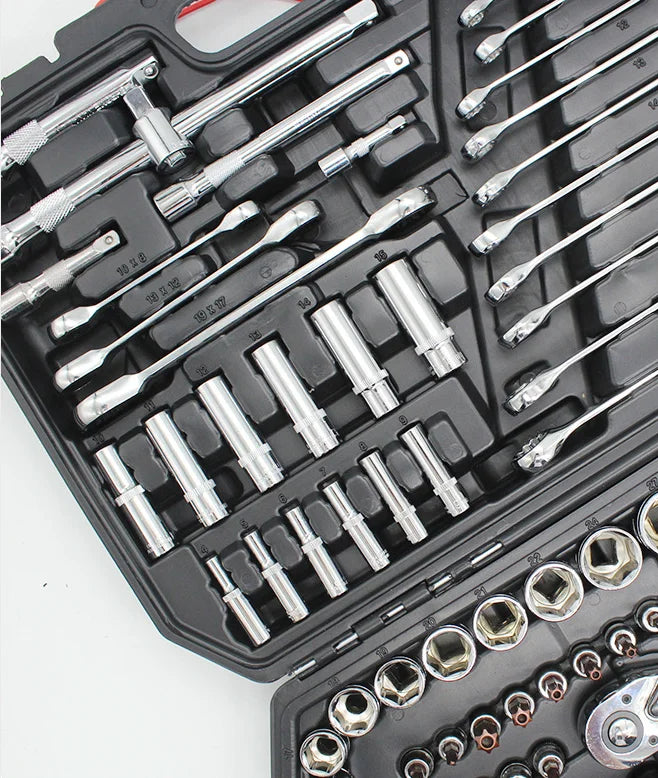 Herramienta Automotriz Mechanics Tools Kit and Socket Set Complete Mechanics Tool Set with Box
