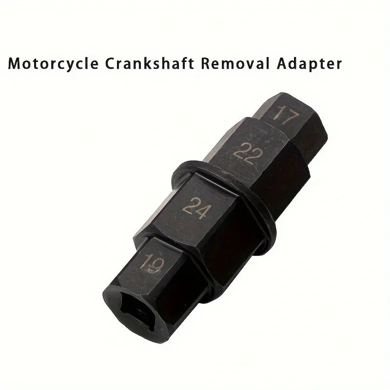 Motorcycle repair tools: Special disassembly wrench for the front wheel spindle. Hexagonal concave four-cornered socket.