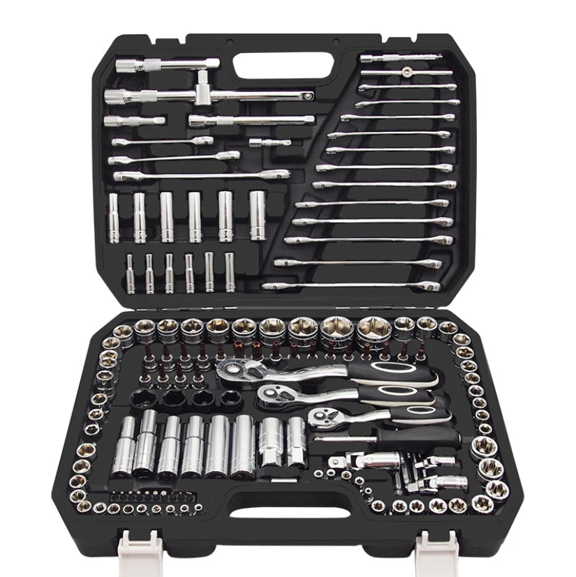 Herramienta Automotriz Mechanics Tools Kit and Socket Set Complete Mechanics Tool Set with Box